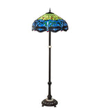 62"H Tiffany Hanginghead Dragonfly Floor Lamp