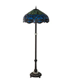 62"H Tiffany Hanginghead Dragonfly Floor Lamp