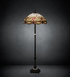 62"H Tiffany Hanginghead Dragonfly Floor Lamp