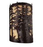 12"W Tall Pines Deer Wall Sconce
