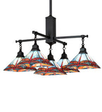36"Sq Prairie Dragonfly 5 Lt Chandelier