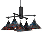 36"Sq Prairie Dragonfly 5 Lt Chandelier