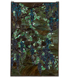 32"W X 48"H Tiffany Wisteria & Snowball Window