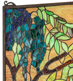 32"W X 48"H Tiffany Wisteria & Snowball Window