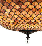 24"W Tiffany Fishscale Inverted Pendant