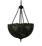 20"W Trillium & Violet Inverted Pendant