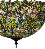 20"W Trillium & Violet Inverted Pendant