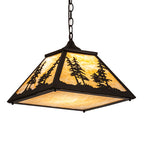 16"Sq Tall Pines Pendant