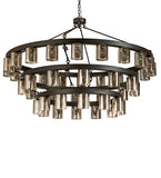 70"W Loxley Horizon Ring 44 Lt Three Tier Chandelier