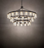 70"W Loxley Horizon Ring 44 Lt Three Tier Chandelier
