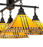 38"Sq Prairie Corn 5 Lt Chandelier