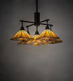 38"Sq Prairie Corn 5 Lt Chandelier