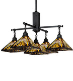 36"Sq Nuevo Mission 5 Lt Chandelier