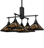 36"Sq Nuevo Mission 5 Lt Chandelier