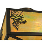 10"Sq Balsam Pine Flushmount-