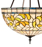 20"W Tiffany Turning Leaf Inverted Pendant