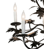 36"W Oak Leaf 9 Lt Chandelier