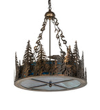 26"W Loon Inverted Pendant