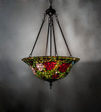 20"W Tiffany Rosebush Inverted Pendant