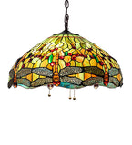 20"W Tiffany Hanginghead Dragonfly Pendant