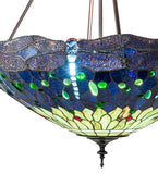 22"W Tiffany Hanginghead Dragonfly Inverted Pendant