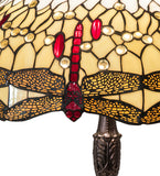26"H Tiffany Hanginghead Dragonfly Table Lamp
