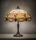 26"H Tiffany Hanginghead Dragonfly Table Lamp
