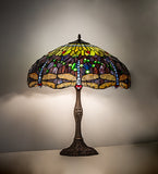 26"H Tiffany Hanginghead Dragonfly Table Lamp