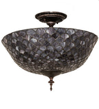 16"W Tiffany Fishscale Flushmount