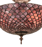 16"W Tiffany Fishscale Flushmount