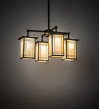 33"Sq Prairie Mission 4 Lt Chandelier