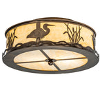 18"W Wildlife at Dawn Flushmount