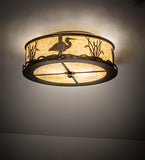 18"W Wildlife at Dawn Flushmount