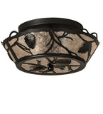 16"W Whispering Pines Flushmount