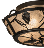 16"W Whispering Pines Flushmount