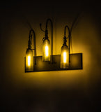 24"W Tuscan Vineyard 3 Lt Bottle Wall Sconce