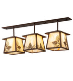 48"L Stillwater Mountain Pine 3 Lt Island/Billiard Pendant