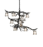 39"W Pine Branch Valley View 10 Lt Chandelier
