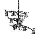 39"W Pine Branch Valley View 10 Lt Chandelier