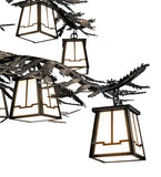 39"W Pine Branch Valley View 10 Lt Chandelier
