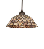 11"W Tiffany Fishscale Pendant