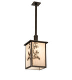 12"Sq Hyde Park Bambuseae Outdoor Pendant