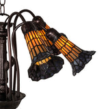 26"W Tiffany Pond Lily 7 Lt Chandelier