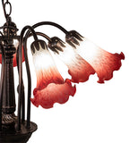 24"W Tiffany Pond Lily 7 Lt Chandelier