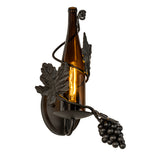 9"W Tuscan Vineyard Wine Bottle Wall Sconce