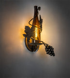 9"W Tuscan Vineyard Wine Bottle Wall Sconce
