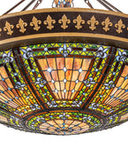 38"W Fleur-de-lis Inverted Pendant