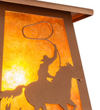 7"Sq Cowboy & Steer Pendant