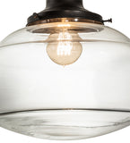 16"W Revival Schoolhouse W/Traditional Globe Pendant