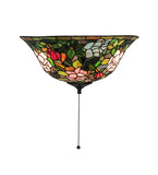 16"W Tiffany Rosebush Fan Light Shade Fixture